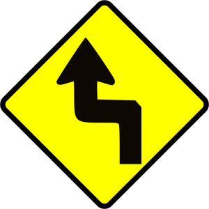 zigzag street sign